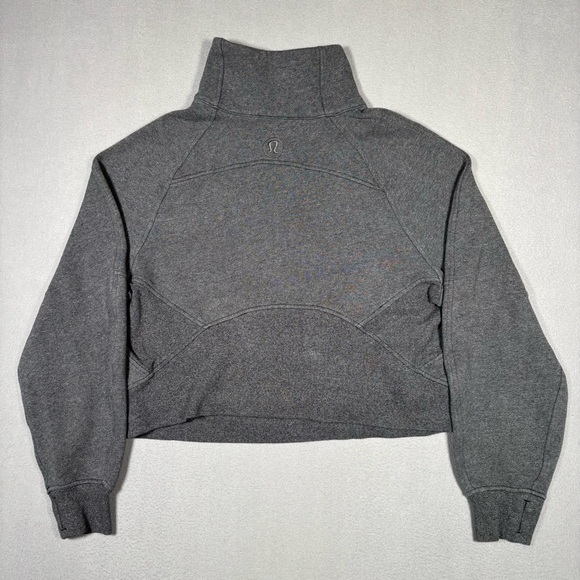Lululemon Scuba Oversized Funnel Neck Half Zip Women’s XS/Small Gray Cropped - Picture 10 of 11